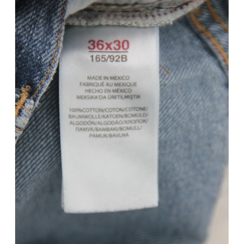 Polo Ralph Lauren Mens 36x28 Classic Fit Straight Leg Blue Denim Jeans Blokecore
